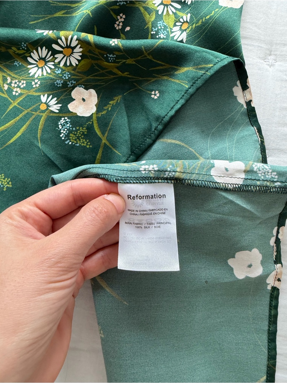 Reformation Frankie Silk Maxi Dress in Buena Green Floral - Picture 11 of 12